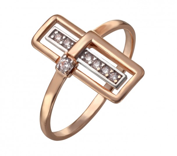 Золотое кольцо "Элегантность" с фианитами. Артикул 380470  размер 16.5 - Фото 1