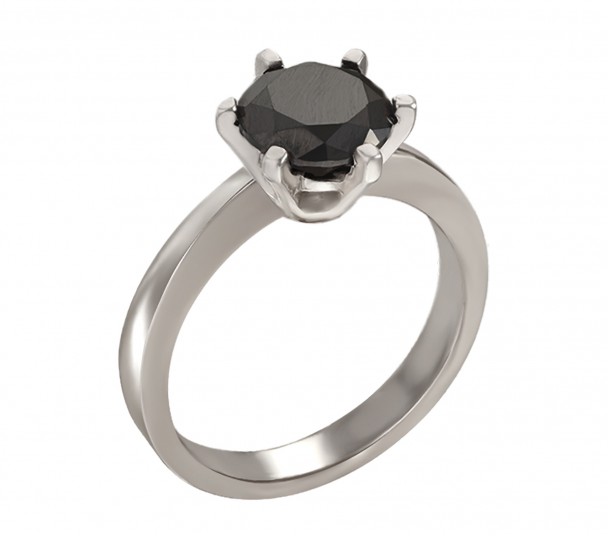 Серебряное кольцо с корундом и фианитами. Артикул 380554С - Фото  1