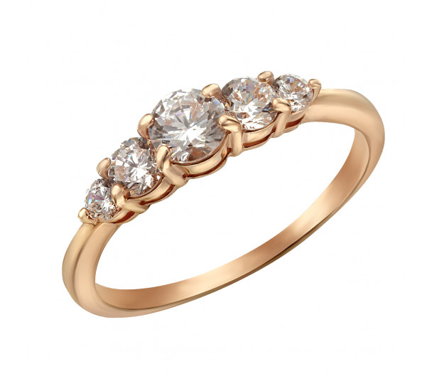 Золотое кольцо с фианитами. Артикул 380480  размер 16.5 - Фото 1