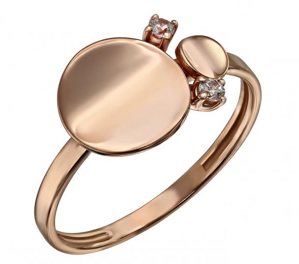 Золотое кольцо с фианитами. Артикул 380474  размер 16.5 - Фото 1