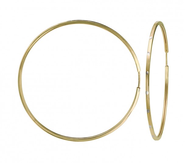 Золотые серьги-кольца. Артикул 470078М  - Фото 1