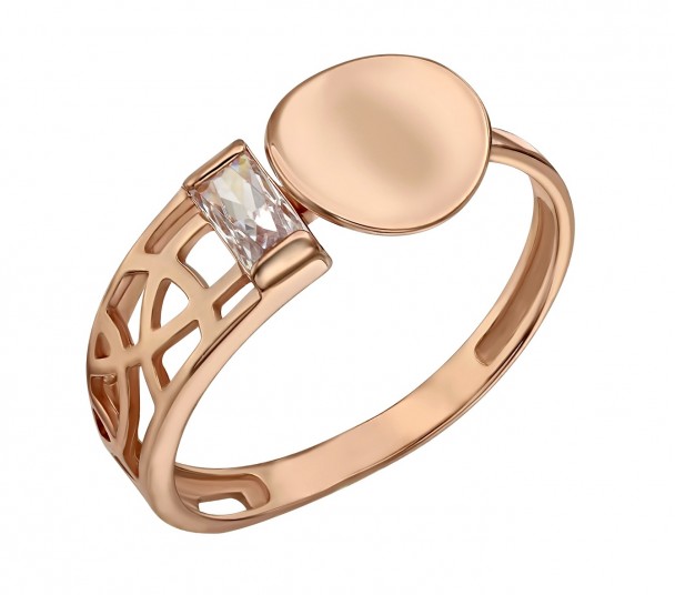 Золотое кольцо с фианитами. Артикул 380492  размер 18.5 - Фото 1