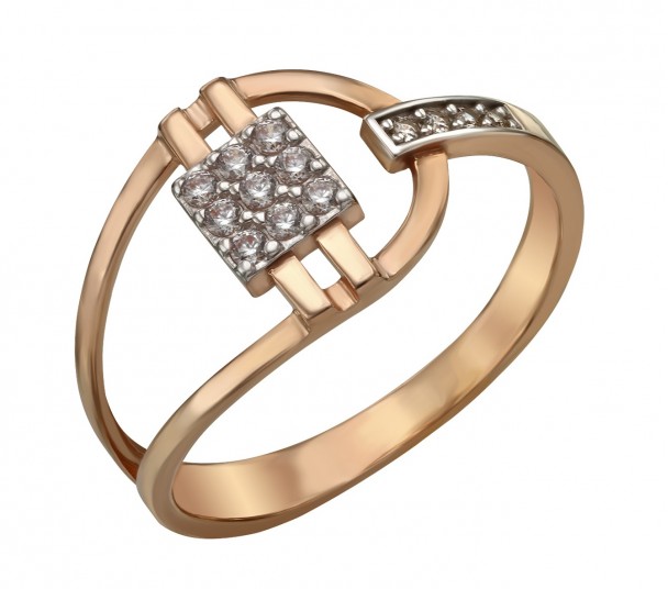Золотое кольцо "Элегантность" с фианитами. Артикул 380428  размер 17 - Фото 1