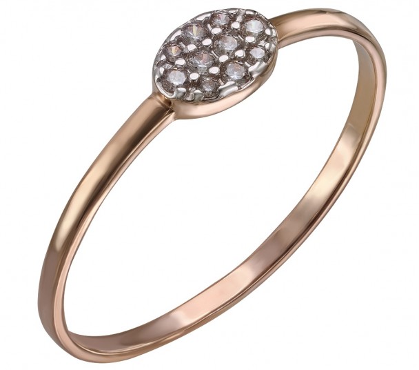 Золотое кольцо "Элегантность" с фианитами. Артикул 380459  размер 17 - Фото 1