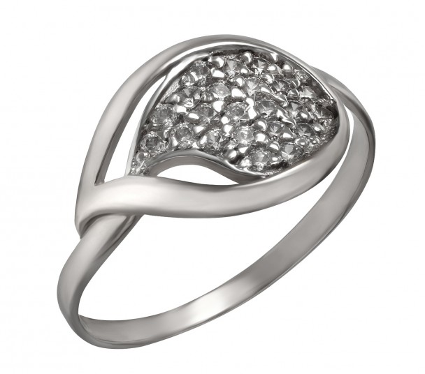 Серебряное кольцо с фианитами. Артикул 380350С - Фото  1