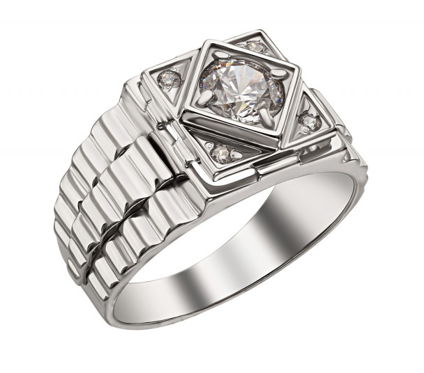 Серебряное кольцо с фианитами. Артикул 330426С  размер 19.5 - Фото 1