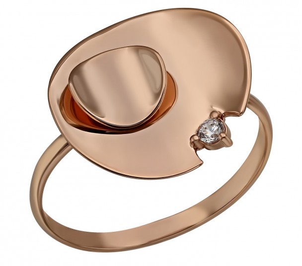 Золотое кольцо с фианитами. Артикул  320970 - Фото  1
