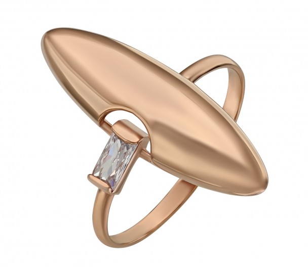 Золотое кольцо с фианитом. Артикул 380495  размер 18 - Фото 1