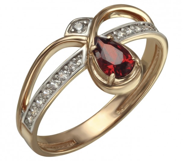 Золотое кольцо с фианитами. Артикул 380407  размер 16 - Фото 1