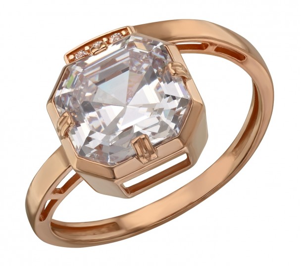 Золотое кольцо с фианитами. Артикул 380515  размер 16 - Фото 1