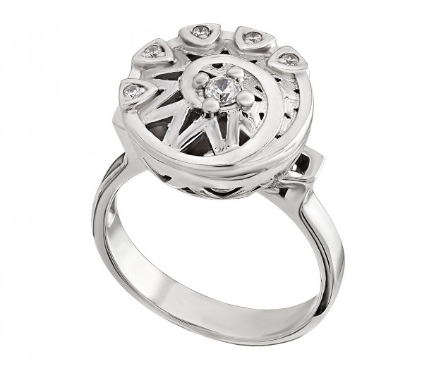Серебряное кольцо с фианитами. Артикул 330845С  размер 18.5 - Фото 1