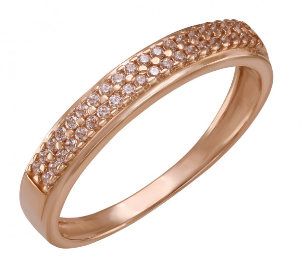 Золотое кольцо с бриллиантом. Артикул 750744 - Фото  1