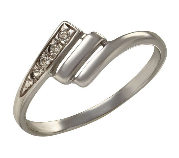 Серебряное кольцо с улекситами и фианитами. Артикул 380396С - Фото  1