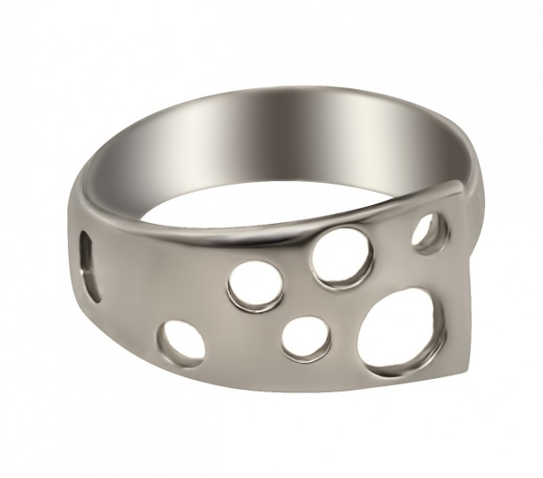 Серебряное обручальное кольцо классическое. Артикул 340005С - Фото  1