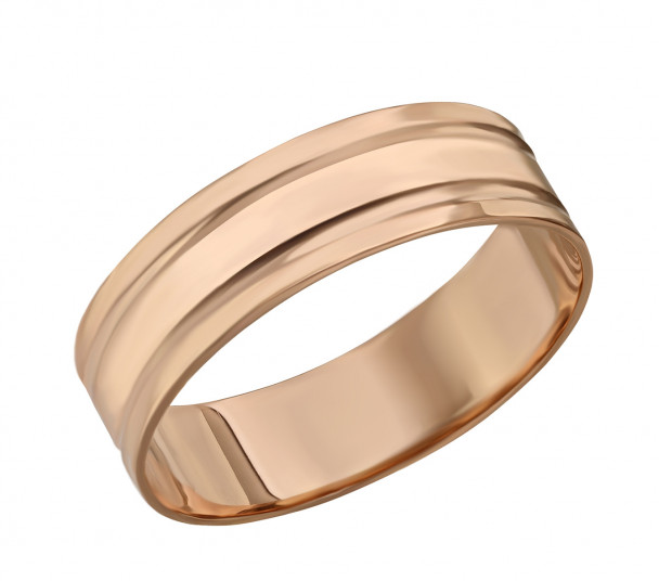 Обручальное кольцо в красном золоте. Артикул 340066  размер 21 - Фото 1