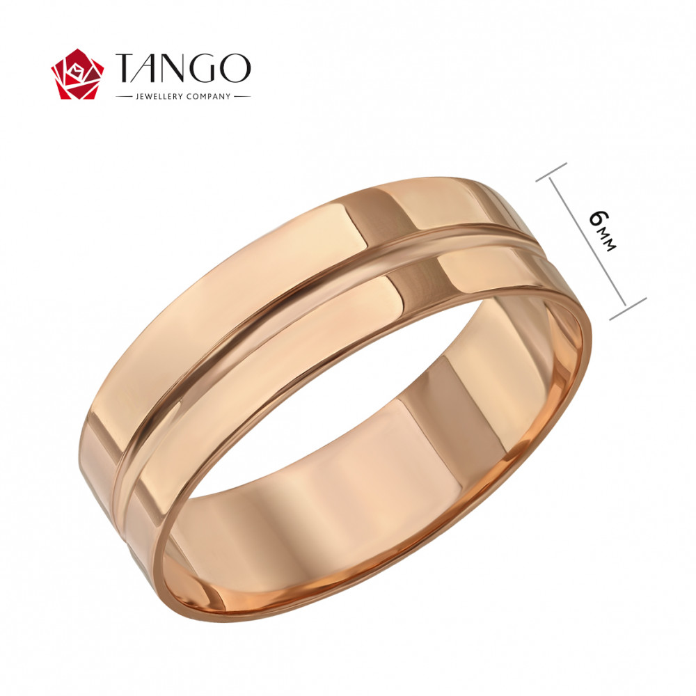 Обручальное кольцо в красном золоте. Артикул 340076  размер 20.5 - Фото 2