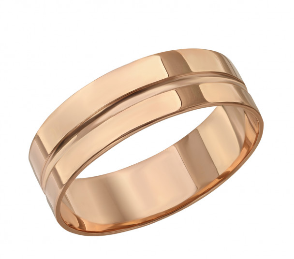 Золотое обручальное кольцо с алмазной гранью. Артикул 340096 - Фото  1