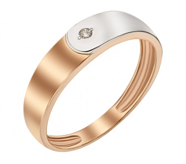 Золотое кольцо с бриллиантами. Артикул 750662 - Фото  1