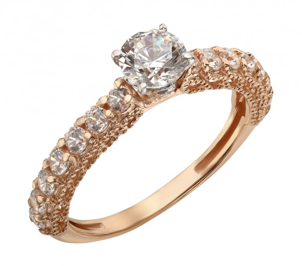 Кольцо в белом золоте с бриллиантом. Артикул 750676В - Фото  1