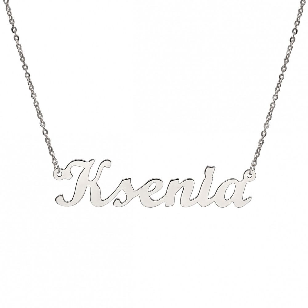 Кольє Ksenia (Ксенія) з родованого срібла. Артикул 860280С  розмір 400 - Фото 2