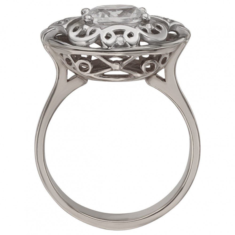 Серебряное кольцо с фианитами. Артикул 330839С  размер 19 - Фото 2