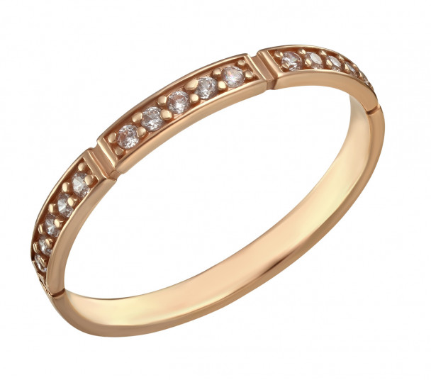 Золотое кольцо с фианитами. Артикул 320154  размер 18.5 - Фото 1