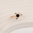 Золотое кольцо с агатом. Артикул 369653  размер 17.5 - Фото 2