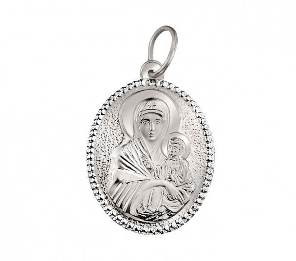 Серебряная ладанка "Икона Божией Матери Утоли моя печали". Артикул 110047С  - Фото 1