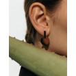 Gold earrings with agate. Article 449714  - Photo 2