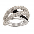 Срібний перстень з фіанітамі і емаллю. Артикул 330142А  розмір 18 - Фото 2