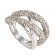 Серебряное кольцо с фианитами и эмалью. Артикул 330142А  размер 17 - Фото 3