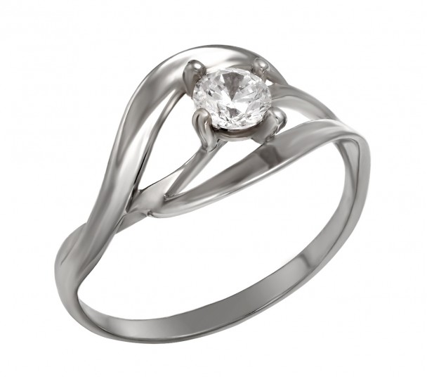 Серебряное кольцо с фианитом. Артикул 380138С  размер 17 - Фото 1