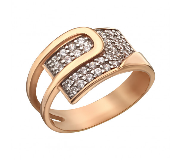 Золотое кольцо с фианитами. Артикул 320766  размер 18 - Фото 1