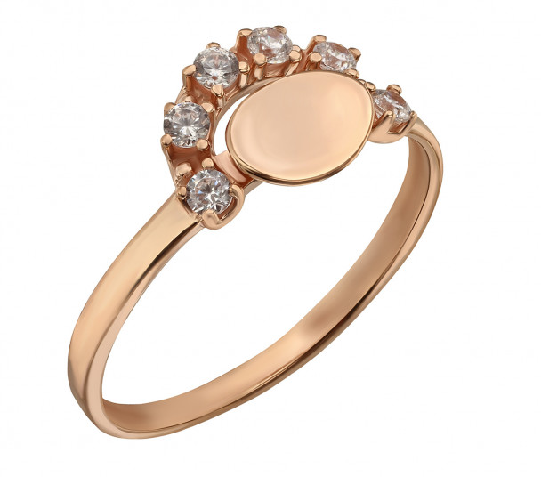 Золотое кольцо с фианитами. Артикул 380602  размер 16 - Фото 1
