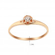 Gold ring with diamond. Article 740364  size 18.5 - Photo 2