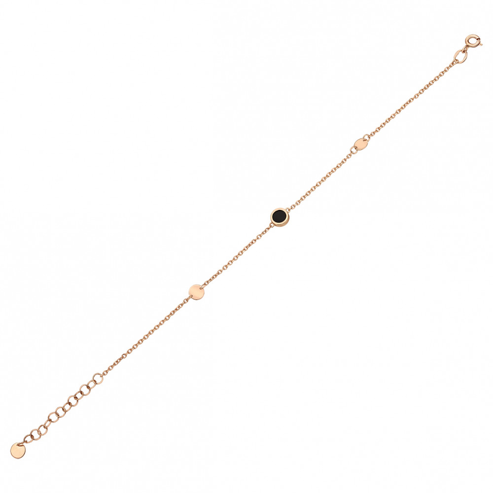 Золотой браслет со вставкой агата / перламутра. Артикул 839018  размер 180 - Фото 3