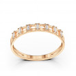 Gold ring with cubic zirconia inserts. Article 380572  size 17 - Photo 2