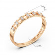 Gold ring with cubic zirconia inserts. Article 380572  size 17 - Photo 3