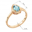 Gold ring with blue topaz. Article 361670  size 16.5 - Photo 3