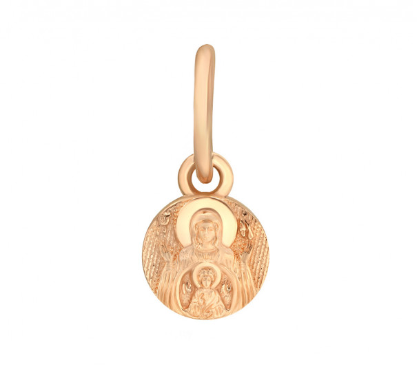 Золотая ладанка "Икона Божией Матери Знамение". Артикул 130301  - Фото 1