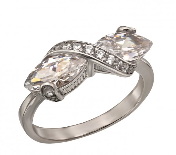 Серебряное кольцо с фианитами. Артикул 320901С  размер 17 - Фото 1