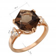 Золотое кольцо с кварцем и фианитами. Артикул 368684  размер 16 - Фото 2