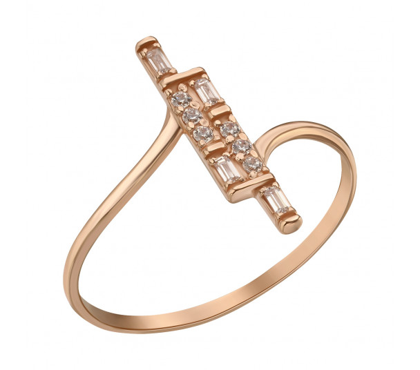 Золотое кольцо с фианитами. Артикул 380596  размер 16.5 - Фото 1