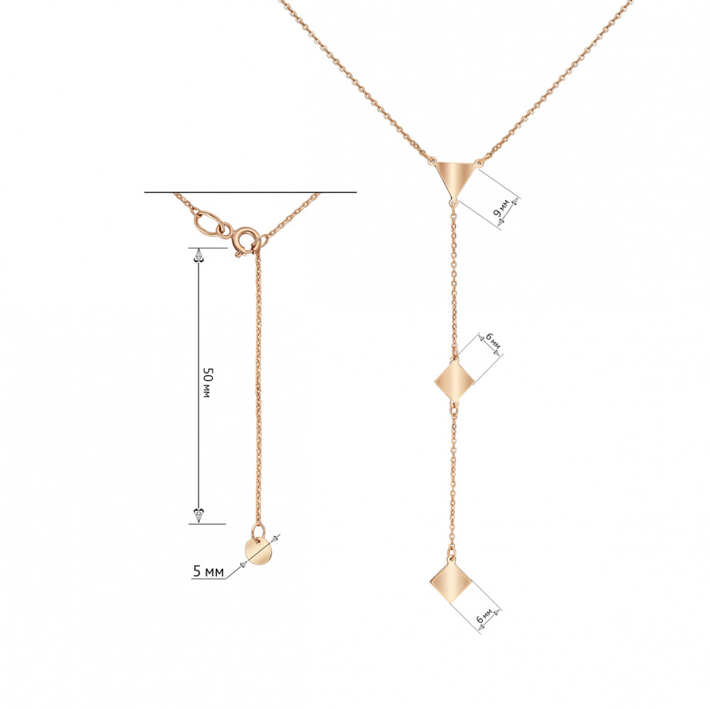 Золоте кольє. Артикул 860451  розмір 450 - Фото 3