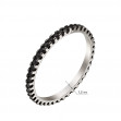 Срібний перстень з фіанітамі. Артикул 380391С  розмір 17.5 - Фото 2