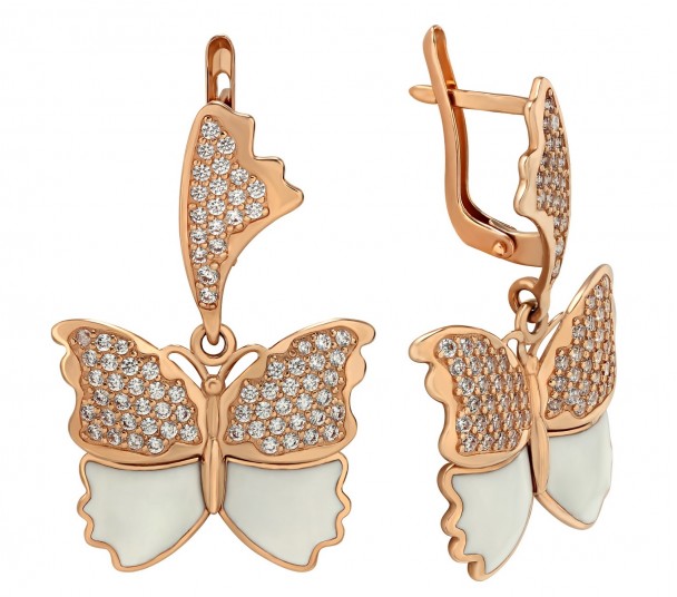 Золоті сережки метелики - Фото  3