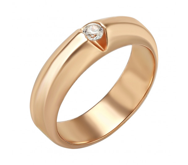 Золотое кольцо с фианитом. Артикул 380229  размер 17 - Фото 1