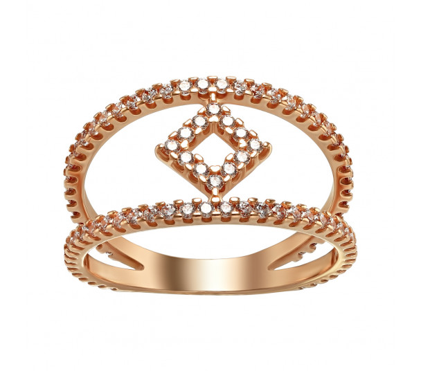 Золотые женские кольца с камнями - Фото  25