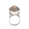 Серебряное кольцо с золотой вставкой. Артикул 310265Н  размер 16 - Фото 2