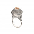 Серебряное кольцо с золотой вставкой. Артикул 310265Н  размер 16 - Фото 3
